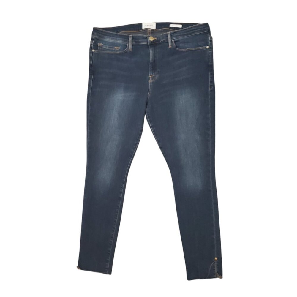 Frame LSJREV219 Fayette Skinny Jeanne Ankle Slit (Meas 36x28 11" Rise) Jeans A12